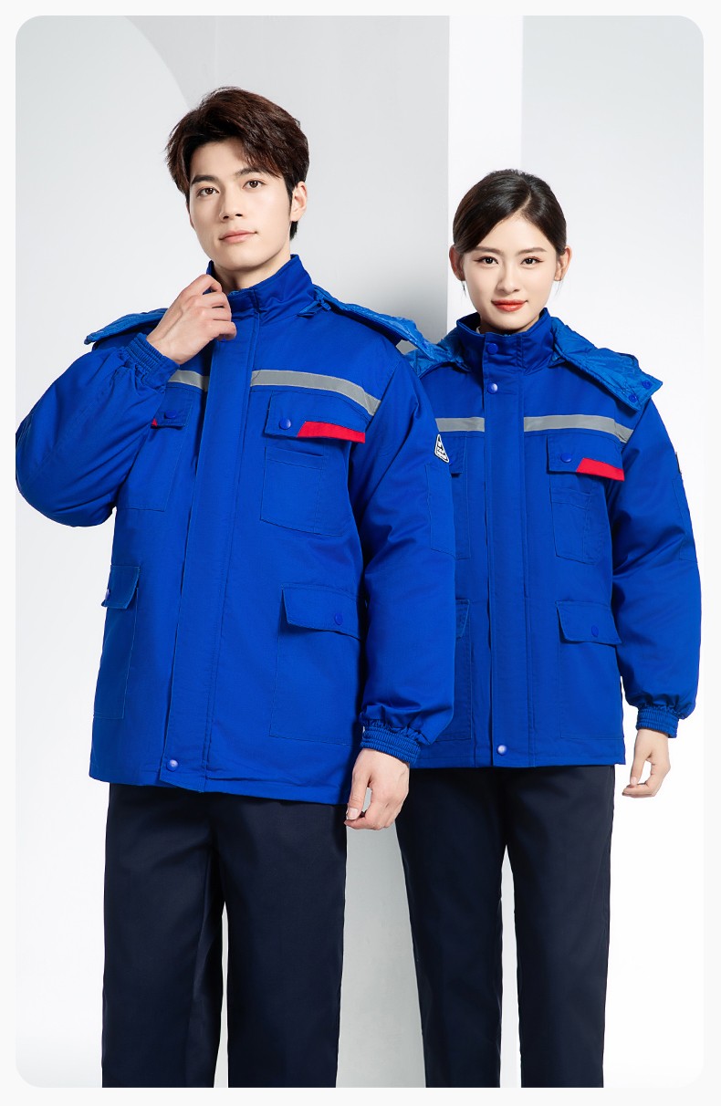 YM-20901Z 加油站靜電工作棉服電子工廠男女冬季勞保工程棉衣棉襖加厚工作服(圖16)