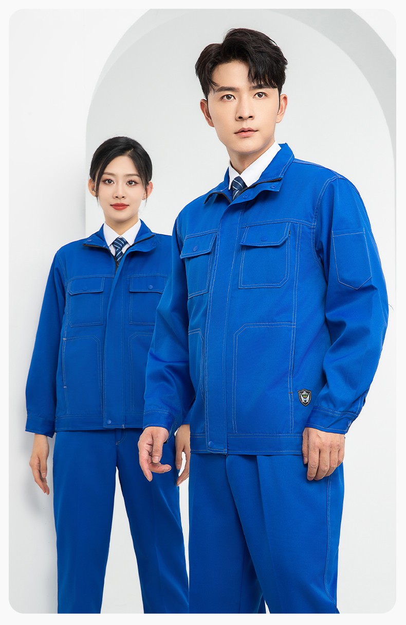 LJ-9701SF 春秋防酸堿防靜電勞保工作服套裝化工廠加油站工裝定制(圖16)