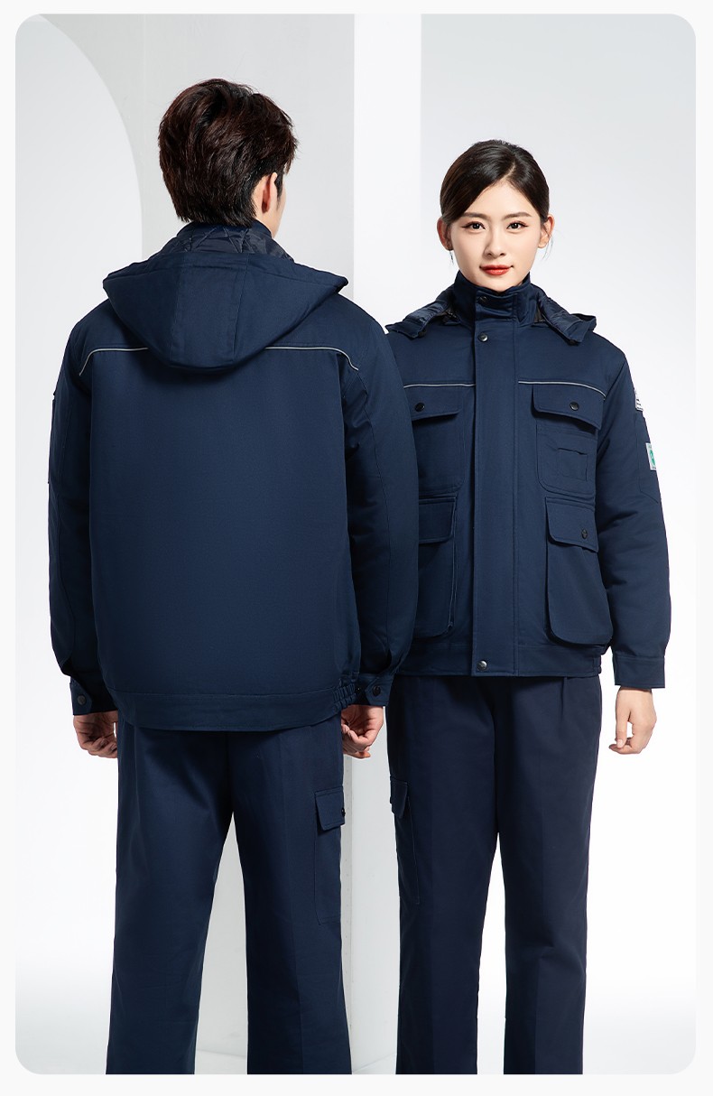 FJD8899Z 冬季純棉防靜電工作服棉服定制冷庫加厚保暖化工廠棉衣勞保服棉襖(圖19)