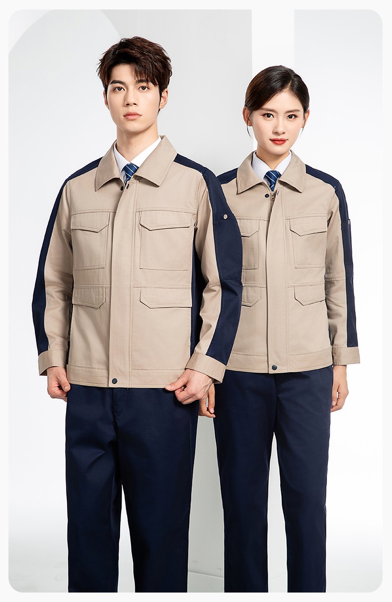 JC-3D02 春秋防靜電棉服定制工作服拼色工裝加油站機(jī)修車間廠服勞保工作服(圖12)