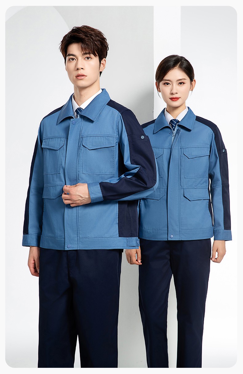JC-3D02 春秋防靜電棉服定制工作服拼色工裝加油站機(jī)修車間廠服勞保工作服(圖19)