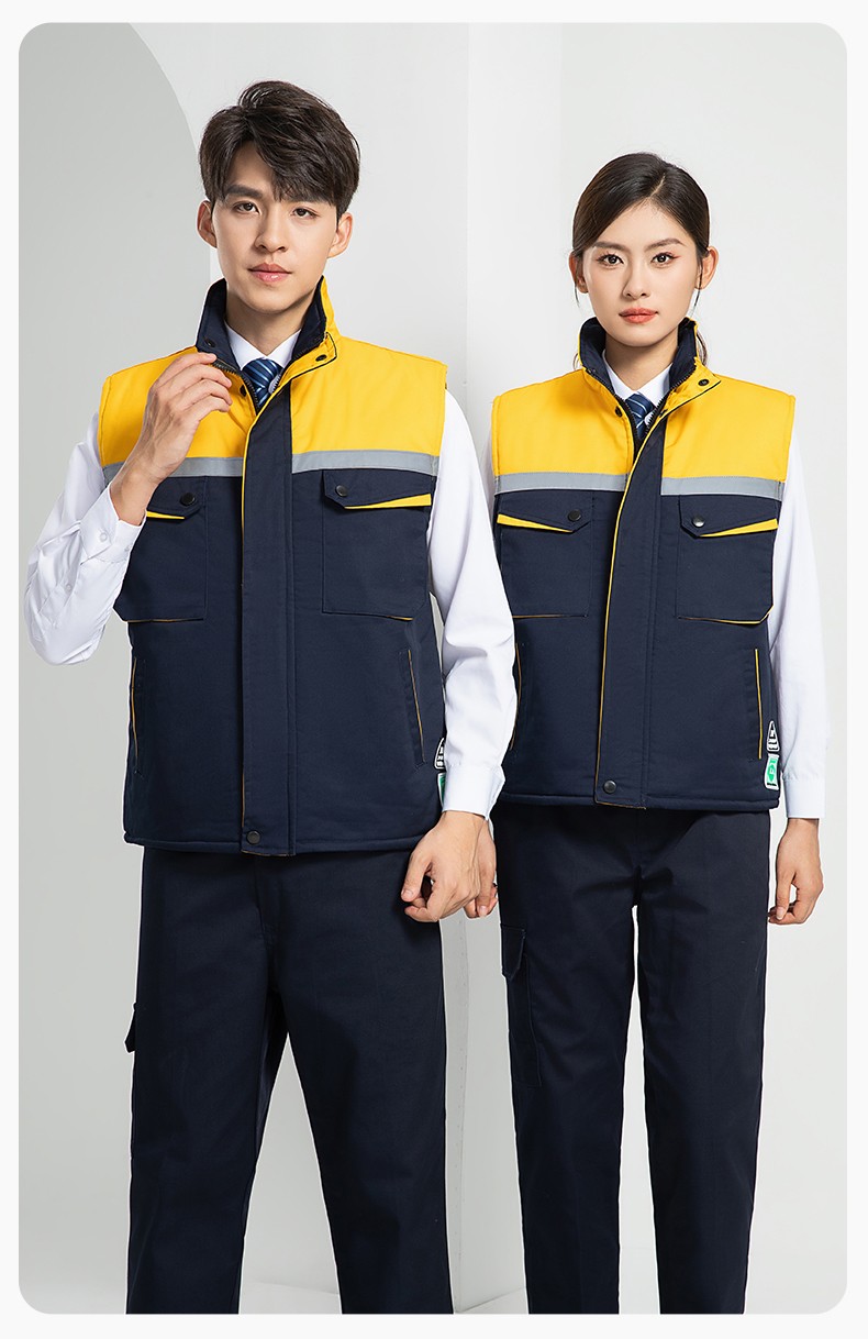 LW-9983  防靜電秋冬工程棉馬甲工裝團體廣告志愿者義工馬夾背心工作服定制(圖18)