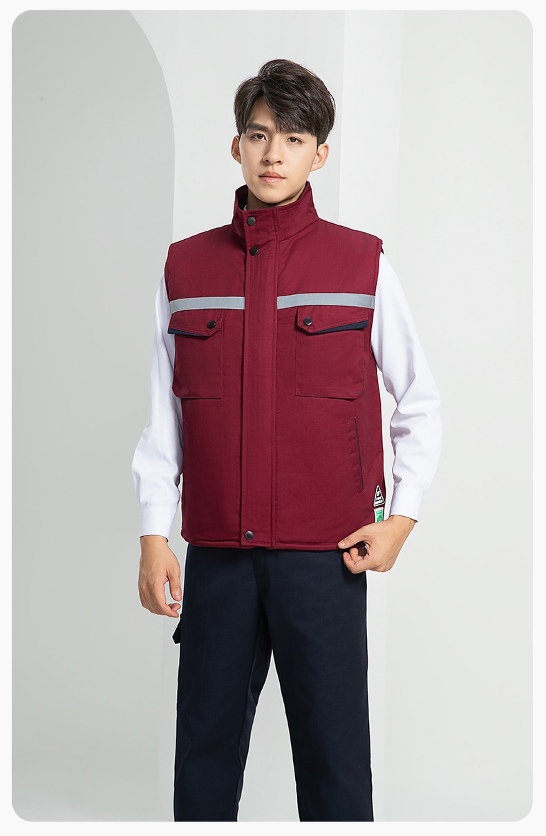 LW-9983  防靜電秋冬工程棉馬甲工裝團體廣告志愿者義工馬夾背心工作服定制(圖25)