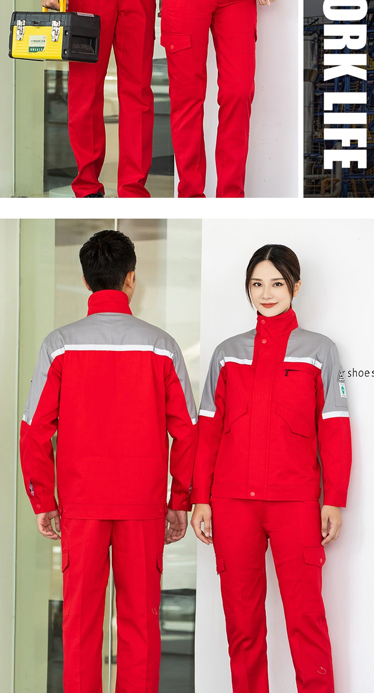 LW-8018 長袖秋冬防靜電工作服套裝定制男石化加油站車間工廠勞保服工裝(圖20)