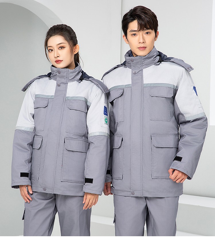 LW-8829 防靜電棉服工作服定制勞保服中長款化工廠車間油氣站工人防寒工裝(圖25)