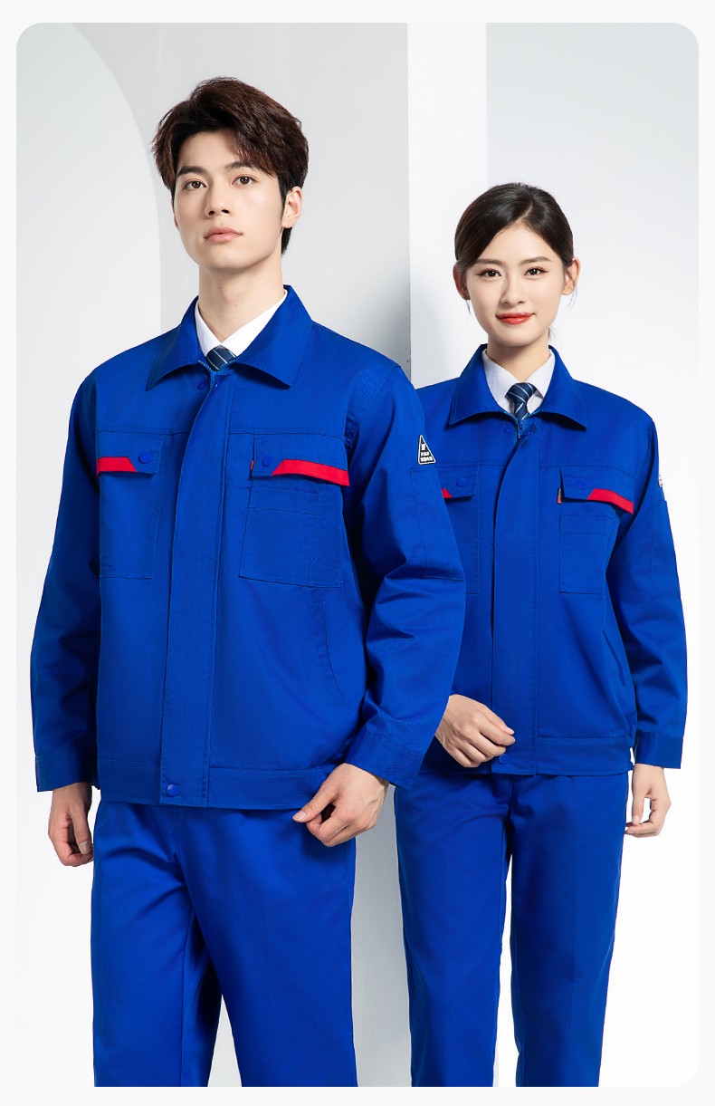 YM-20801S 防靜電工作服套裝男秋冬雙層加厚化工廠電子廠電工裝加油站勞保服(圖15)